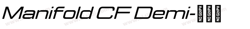 Manifold CF Demi字体转换